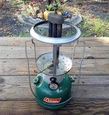 1966 Coleman Lantern 220F FOR PARTS or REPAIR. NO GLASS See Pictures READ