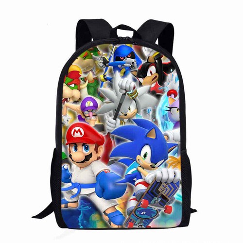 Unisex Kids Backpack Super Mario Character Rucksack Travel Shoulder School Bag - Picture 12 of 15