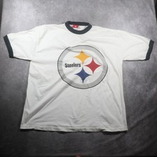 Vintage NFL Pittsburgh Steelers Ringer Shirt White Large