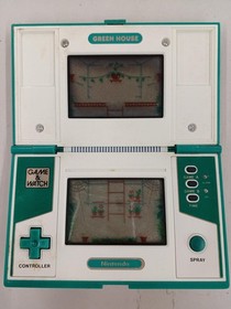 [Rare] Nintendo Game & Watch Green House GH-54 Handheld Game A3115