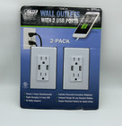 Feit Electric USB Outlet 2 Pack Wall Charger 2 USB Ports + 2 Outlets