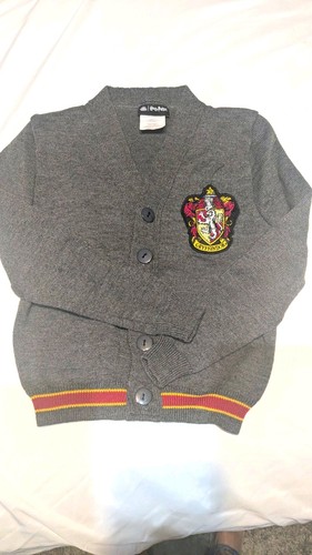 Wizard World Of Harry Potter Gryffindor Hogwarts Crest Gray  Cardigan Kids S