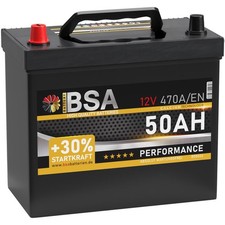 Asia Autobatterie 50Ah 12V 470A/EN Asia Batterie Pluspol links statt 45Ah 47Ah