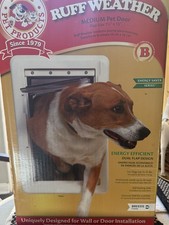 Ideal Pet Products Ruff Weather All Climate Pet Door Medium 7.25" x 13" Flap