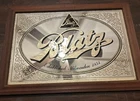 1981 Blatz Beer Vintage Mirror Sign 20x14.5 Inches with Wood Frame Bar Man Cave