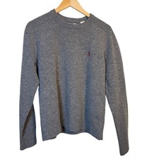 Penguin by Munsingwear Mens Sweater Large 100 Lambswool Gray Classic