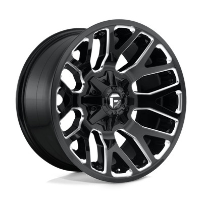 20X9 Fuel 1PC D623 WARRIOR 6X135/5.5 1MM GLOSS BLACK MILLED (4)