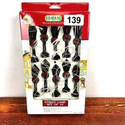 LEMAX  1991 VTG Village Collection Set of 10 Victorian Street Lamps 3.75 