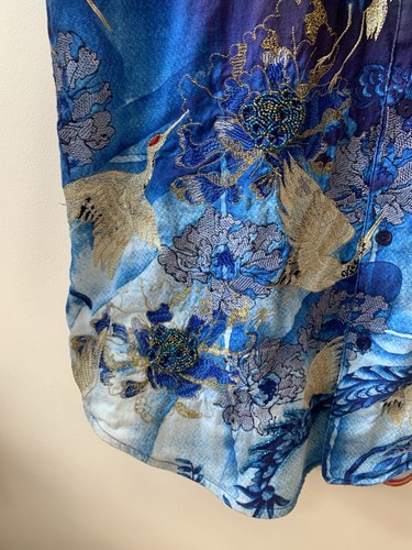 Robert Graham The Good Life Embroidered Dragon Men's Shirt - Blue, Medium - Picture 3 of 10
