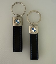 2 Bmw Key Rings Blue Stitchingblack Leather Bmw Of Tigard New