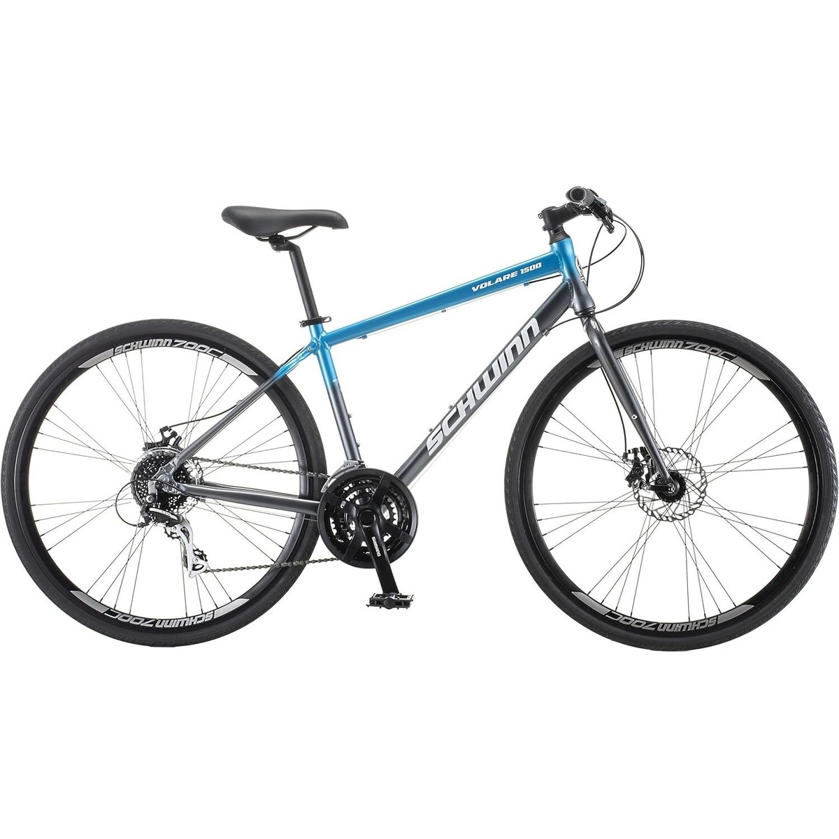 Schwinn Volare Hybrid Road Bike, Volare 1300, Blue/Grey Blue/Grey