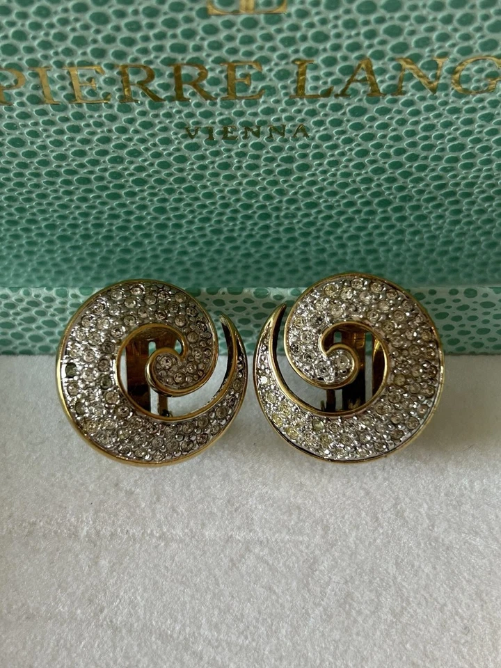 Pierre Lang Ohrclips mit Strass - Bild 2 von 4