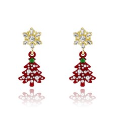 Christmas Tree Drop Dangle  Stud Earrings - Bulk Pack - Perfect for Holidays 