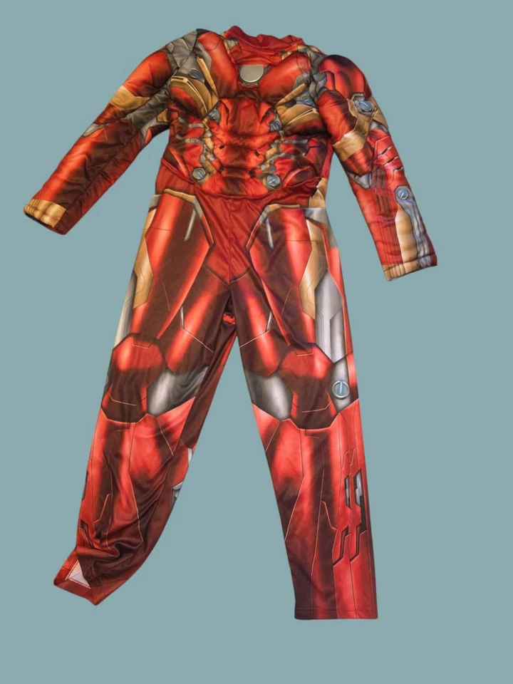 016 Kids Iron Man Jumpsuit Boys Marvel Avengers Halloween 9/10 Disney Store - Image 2 of 4