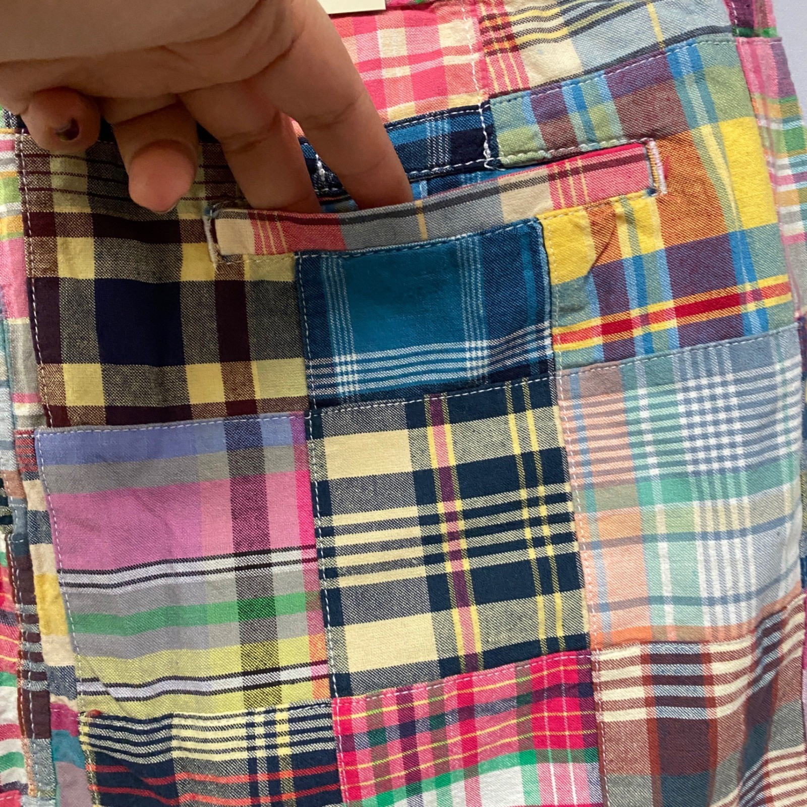 Old Navy Multicolor Patchwork Plaid Mini Skirt Si… - image 10