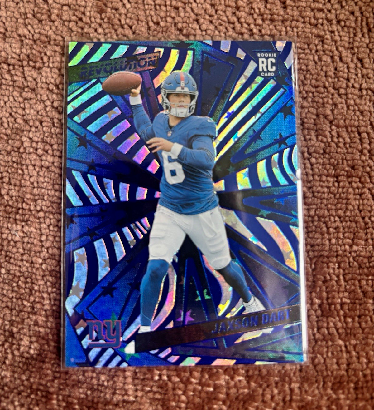 2025 Panini Revolution Jaxson Dart New York Giants Rookies Blue Astro RC /549