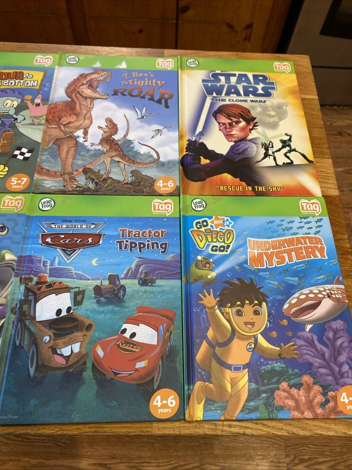 Leap Frog Carrying Case & 6 Book Lot 2007 Star Wars, Pixar Hardcover Used Cond. - Image 2 of 4