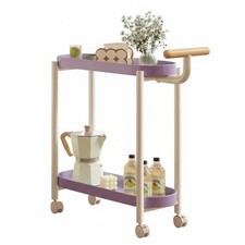 C-Shaped Rolling Table Mobile Design Utility trolley adaptable for Small areas