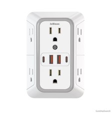 Surge Protector Wall Outlet Extender 6 AC Outlets 4 USB Ports 2 USB C Duplex
