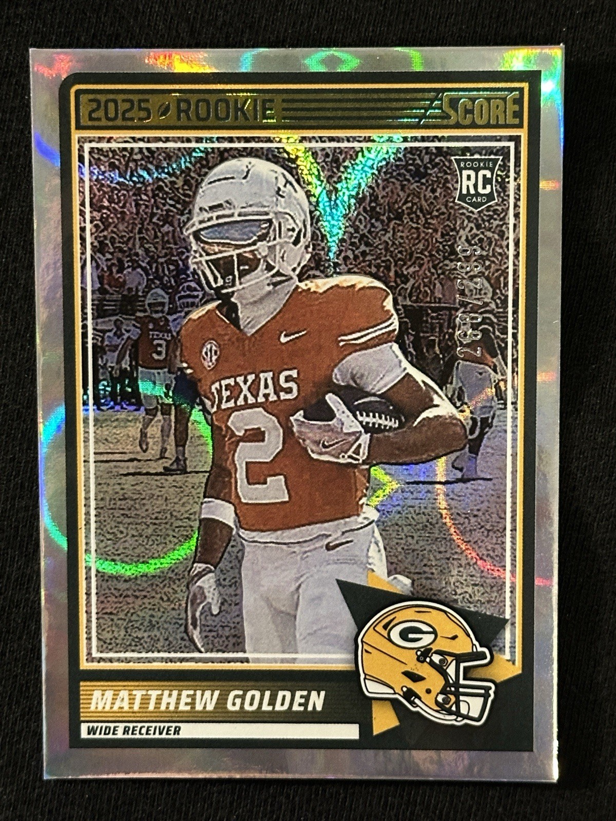 2025 Panini Score Matthew Golden #56 Circular Prizm /299 RC Packers