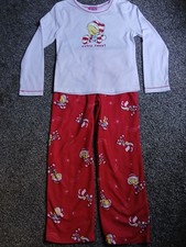 Looney Tunes TWEETY BIRD 2 PC CHRISTMAS Pajamas Childrens Sz S