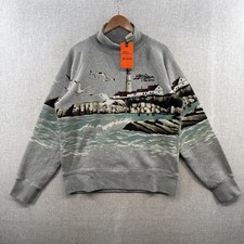 NEW LL Bean Todd Snyder Sweatshirt Mens Large Duck Scenic Lighthouse Ocean Adult