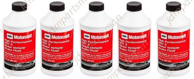 Motorcraft - High Performance DOT 3 Brake Fluid 12 oz (Pack of 5) for Ford