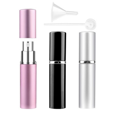 Parfümzerstäuber 3 Stück Nachfüllbar Reise Sprühflasche Aluminium 6ml + Trichter