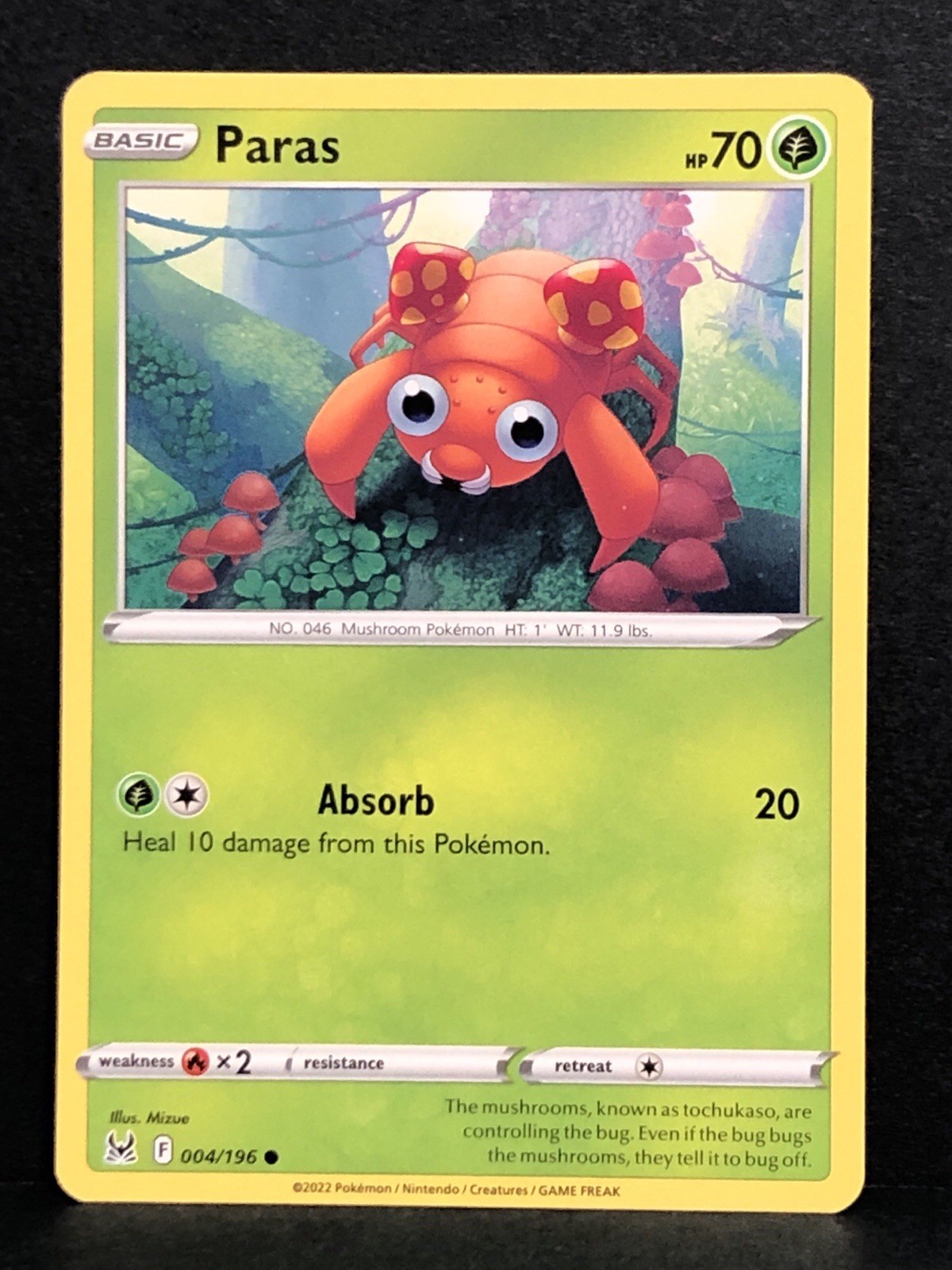 Paras #004/196 SWSH11: Lost Origin Common - Pokemon Cards