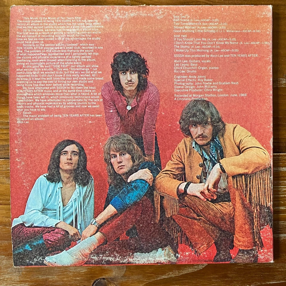 Ten Years After – Ssssh – Blues Rock-Psych Rock Vinyl LP – Alvin Lee - OG - Image 3 of 4