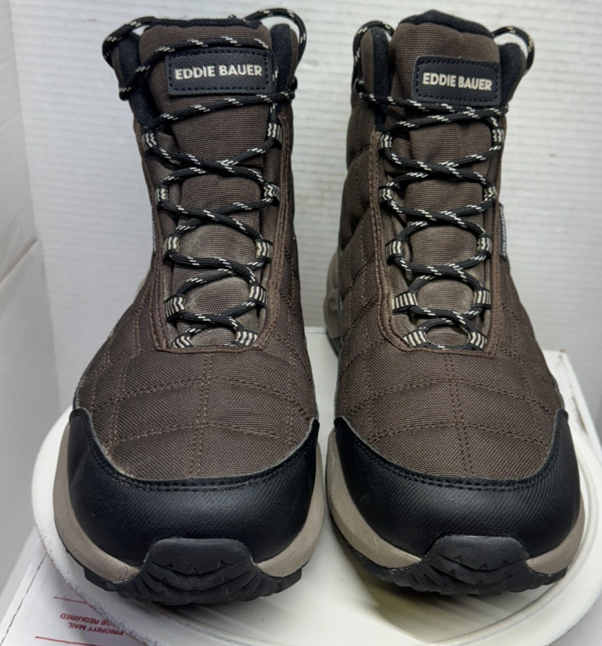 Eddie Bauer Hosmer Mens Track Quilted Hiking Boots Brown 