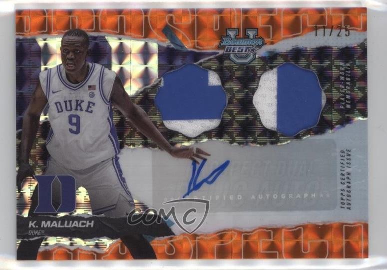 2024-25 Bowman U Best Orange Geometric Refractor 11/25 Khaman Maluach Auto 1fl4