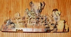 Chinese Vtg Carved Soapstone Sculpture Mountain Temple Diorama Miniature Bonsai