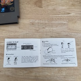 NES Black Box Volleyball 3 Screw Variant Cartridge & Instruction Manual Nintendo