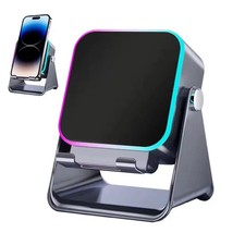 5 in 1 Bluetooth Speaker Phone Holder RGB Light Wireless Stand Black