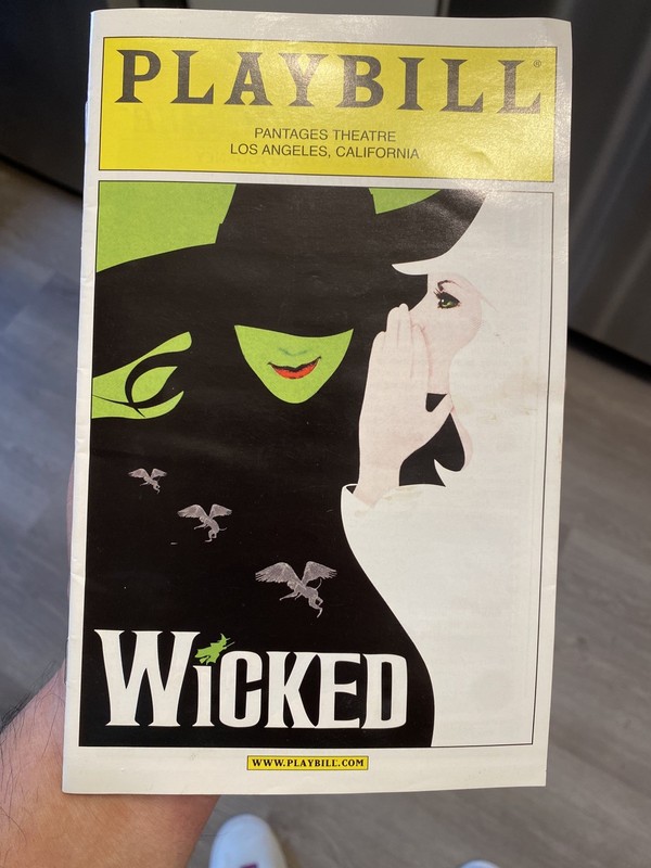 Wicked The Musical Playbill 2008 Pantages Theatre Adam Lambert as Ensemble 