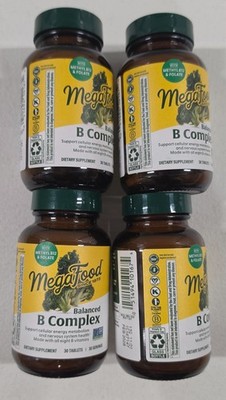 Lot of 4 Food Balanced B Complex Vitamins, Vitamin B6, B12 and Biotin 02/28