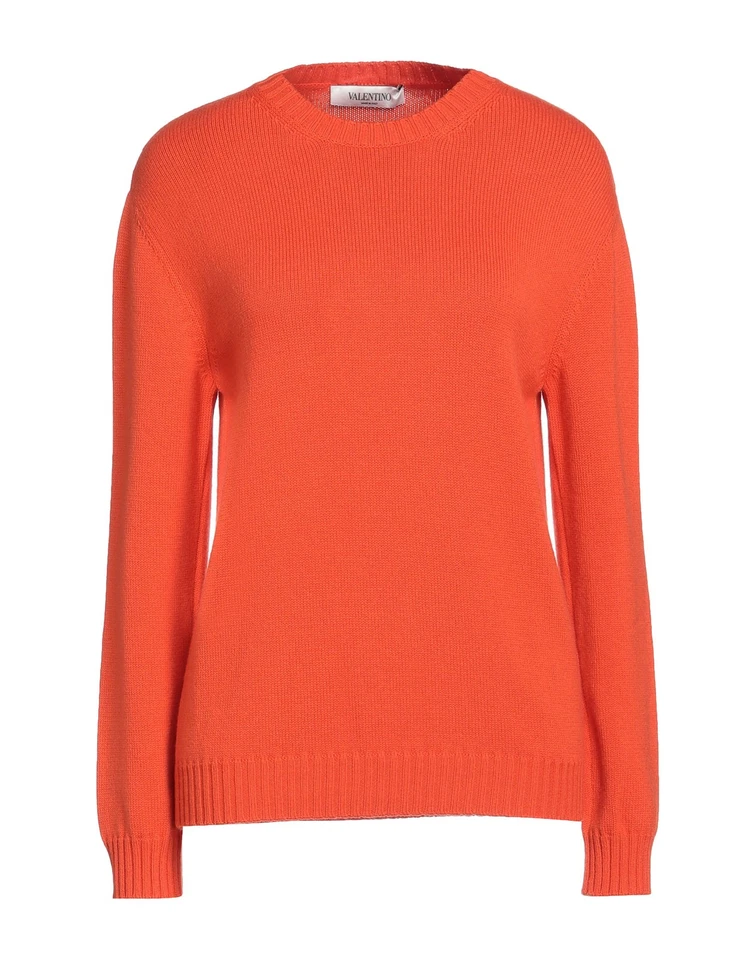 RRP €1650 VALENTINO Cashmere Jumper Size XL Orange Embroidered Made in Italy - Image 3 of 4