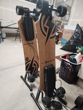TWO Atom Electric Bamboo Electric Longboards 1 Fully Working - 1 Needs Repair