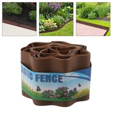 Decorative Lawn Edging Border Fence Brown Color Enhances Garden Aesthetics