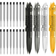 4x Military Tactical Pen EDC Self Defense Glass Breaker Outdoor Emergency Tool