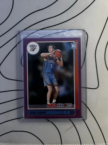 2021-22 NBA Hoops Josh Giddey RC Rookie Card Purple Parallel #202 OKC Thunder