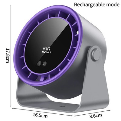 Elektrischer Desktop Ventilator USB Ladefunktion geräuschlos Wandmontage