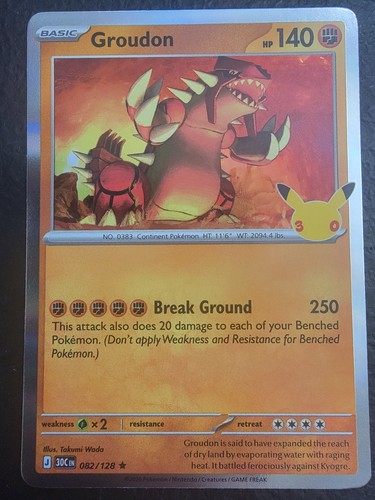 Pokemon TCG 30th Anniversary Celebration Groudon 082/128