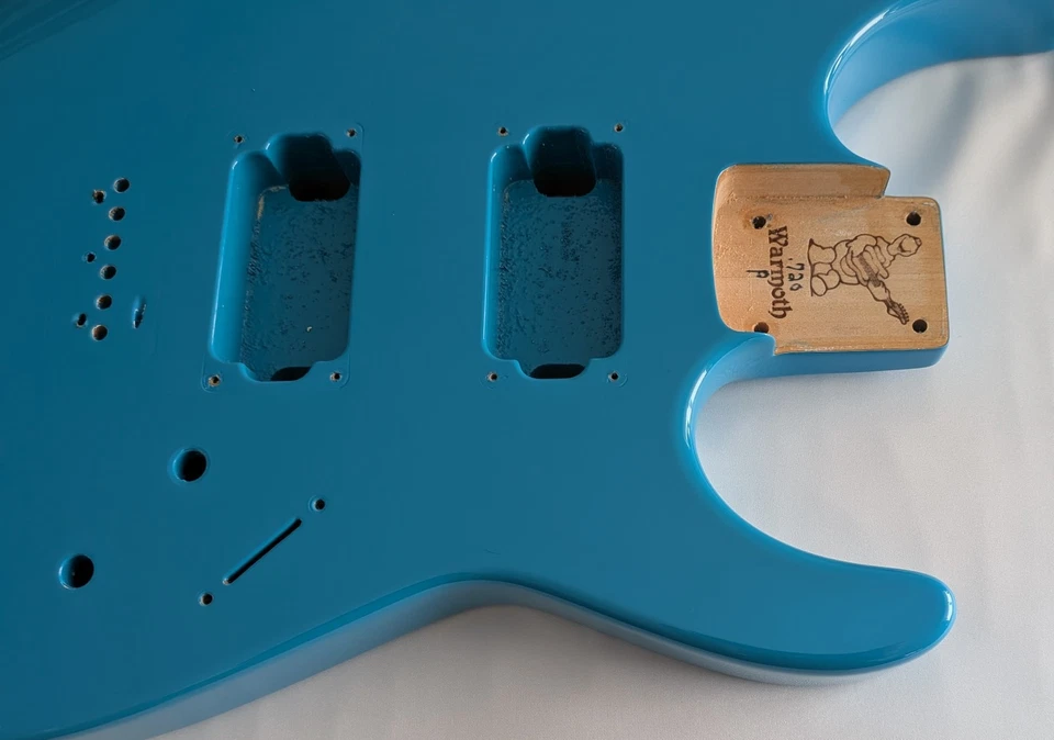 Warmoth Soloist Body (H) 带黑色五金件 - 串穿机身 - 绿松石 — 第 2/4 张图片