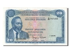 [#303434] Banknote, Kenya, 20 Shillings, 1972, 1972-07-01, UNC