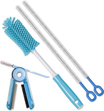 4 Pack Water Bottle Cleaner Brush Set - Silicone Bottle Brush 12.6" Heavy Dut...