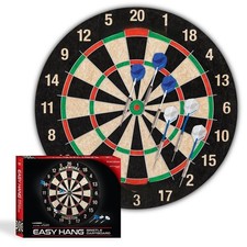 Kingston Official Size Bristle Dartboard with 6 Steel Tip Darts