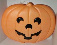 Vintage Blinky Jack O Lantern Pumpkin Blow Mold Flat 20" X 16"