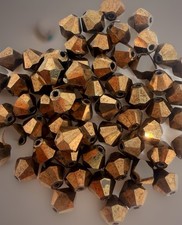 Metallic Oxidize Gold/Dorado Bicone Beads 4mm Qty: 25